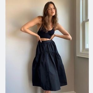 Aritzia Wilfred Fantasy black midi skirt